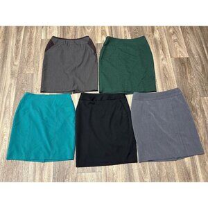 WOMENS PENCIL SKIRT SIZE 6 WORK WEAR FORMAL BUNDLE 5 PCS LINED ZIP